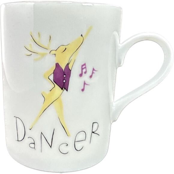 Pottery Barn DANCER Reindeer Porcelain Mug 12 oz. - Picture 1 of 8
